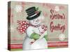 Christmas Snowman II-Kimberly Poloson-Stretched Canvas