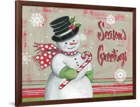 Christmas Snowman II-Kimberly Poloson-Framed Art Print