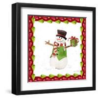 Christmas Snowman II-Lanie Loreth-Framed Art Print