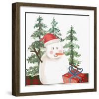 Christmas Snowman-Kim Allen-Framed Art Print