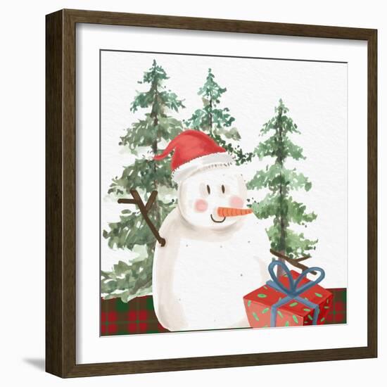 Christmas Snowman-Kim Allen-Framed Art Print