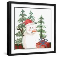 Christmas Snowman-Kim Allen-Framed Art Print