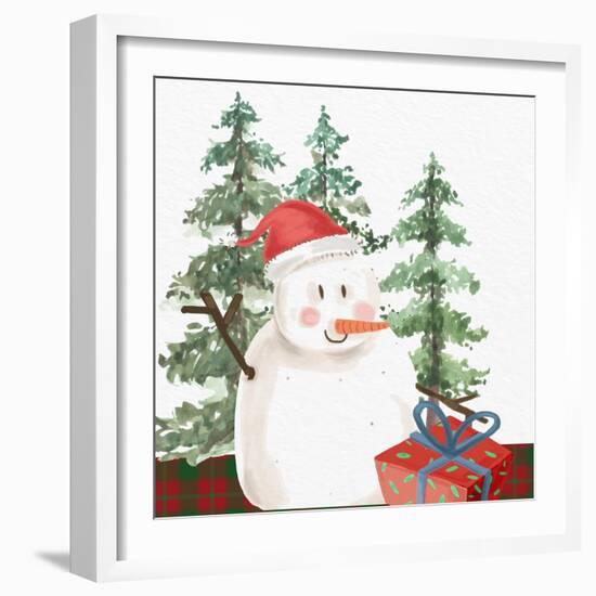 Christmas Snowman-Kim Allen-Framed Art Print