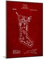 Christmas Stocking 1912 Patent-Cole Borders-Mounted Art Print