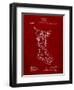 Christmas Stocking 1912 Patent-Cole Borders-Framed Art Print