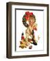 "Christmas Stocking Joy,"December 24, 1938-Joseph Christian Leyendecker-Framed Giclee Print