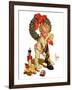 "Christmas Stocking Joy,"December 24, 1938-Joseph Christian Leyendecker-Framed Giclee Print