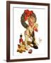 "Christmas Stocking Joy,"December 24, 1938-Joseph Christian Leyendecker-Framed Giclee Print