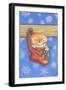 Christmas-Stocking-Kitty-Cindy Wider-Framed Giclee Print