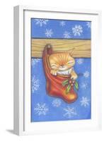 Christmas-Stocking-Kitty-Cindy Wider-Framed Giclee Print