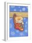 Christmas-Stocking-Kitty-Cindy Wider-Framed Giclee Print