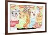 Christmas Stocking Pups-Karen Middleton-Framed Giclee Print