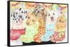 Christmas Stocking Pups-Karen Middleton-Framed Stretched Canvas