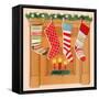 Christmas Stockings II-Grace Popp-Framed Stretched Canvas