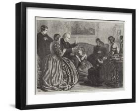 Christmas Story-Telling-John Everett Millais-Framed Giclee Print