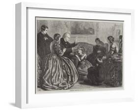 Christmas Story-Telling-John Everett Millais-Framed Giclee Print