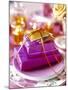 Christmas Table Setting in Violet and Gold-Alexander Van Berge-Mounted Photographic Print