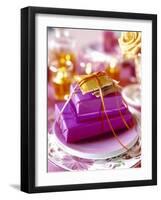 Christmas Table Setting in Violet and Gold-Alexander Van Berge-Framed Photographic Print