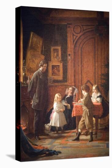Christmas-Time, the Blodgett Family, 1864-Eastman Johnson-Stretched Canvas