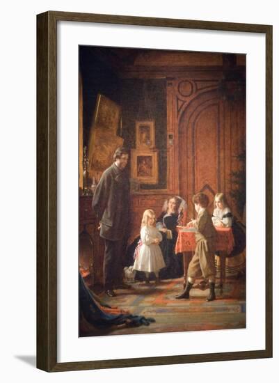 Christmas-Time, the Blodgett Family, 1864-Eastman Johnson-Framed Art Print