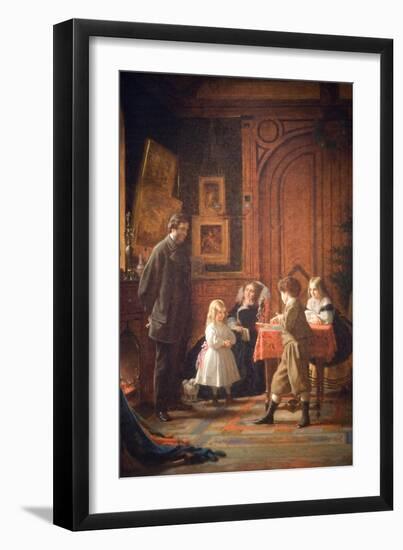 Christmas-Time, the Blodgett Family, 1864-Eastman Johnson-Framed Art Print