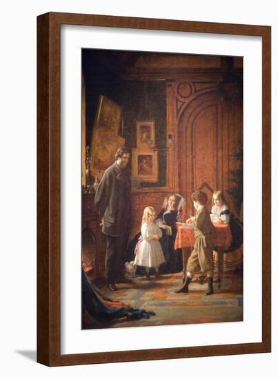 Christmas-Time, the Blodgett Family, 1864-Eastman Johnson-Framed Art Print