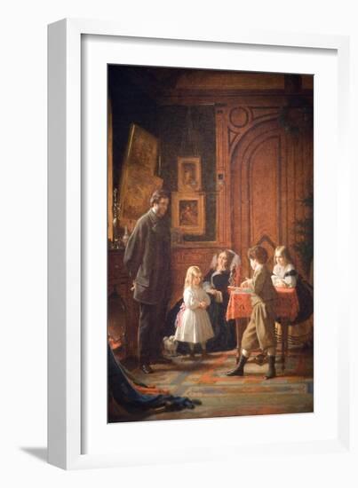 Christmas-Time, the Blodgett Family, 1864-Eastman Johnson-Framed Art Print