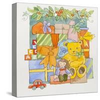 Christmas toys and gifts-Jennifer Abbott-Stretched Canvas