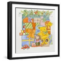 Christmas toys and gifts-Jennifer Abbott-Framed Giclee Print