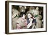 Christmas Toys Department December 3, 1952: Children and Stuffed Animal Colorized Document-null-Framed Photo