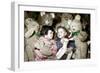 Christmas Toys Department December 3, 1952: Children and Stuffed Animal Colorized Document-null-Framed Photo