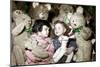 Christmas Toys Department December 3, 1952: Children and Stuffed Animal Colorized Document-null-Mounted Photo