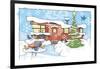 Christmas Trailer Park-Larry Hunter-Framed Giclee Print