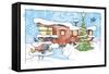 Christmas Trailer Park-Larry Hunter-Framed Stretched Canvas