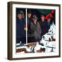 "Christmas Train Set", December 15, 1956-George Hughes-Framed Giclee Print