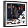 "Christmas Train Set", December 15, 1956-George Hughes-Framed Giclee Print