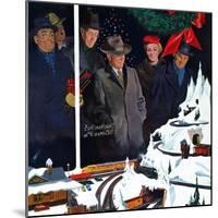"Christmas Train Set", December 15, 1956-George Hughes-Mounted Giclee Print