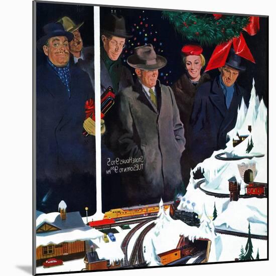 "Christmas Train Set", December 15, 1956-George Hughes-Mounted Giclee Print