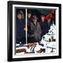 "Christmas Train Set", December 15, 1956-George Hughes-Framed Giclee Print