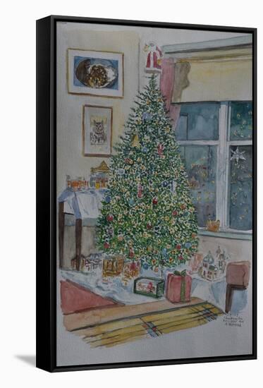 Christmas Tree, 2009,( Watercolor)-Anthony Butera-Framed Stretched Canvas