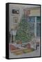 Christmas Tree, 2009,( Watercolor)-Anthony Butera-Framed Stretched Canvas