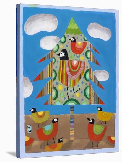 Christmas Tree and Birds-Nathaniel Mather-Stretched Canvas