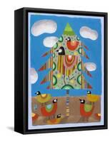 Christmas Tree and Birds-Nathaniel Mather-Framed Stretched Canvas