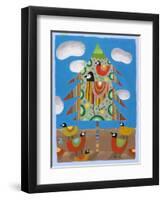 Christmas Tree and Birds-Nathaniel Mather-Framed Giclee Print