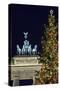 Christmas Tree and Brandenburg Gate-Jon Hicks-Stretched Canvas