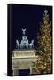 Christmas Tree and Brandenburg Gate-Jon Hicks-Framed Stretched Canvas