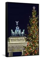 Christmas Tree and Brandenburg Gate-Jon Hicks-Framed Stretched Canvas