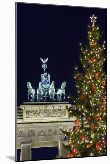 Christmas Tree and Brandenburg Gate-Jon Hicks-Mounted Photographic Print