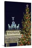 Christmas Tree and Brandenburg Gate-Jon Hicks-Stretched Canvas