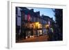 Christmas Tree and Market Place at Dusk-Mark Sunderland-Framed Photographic Print